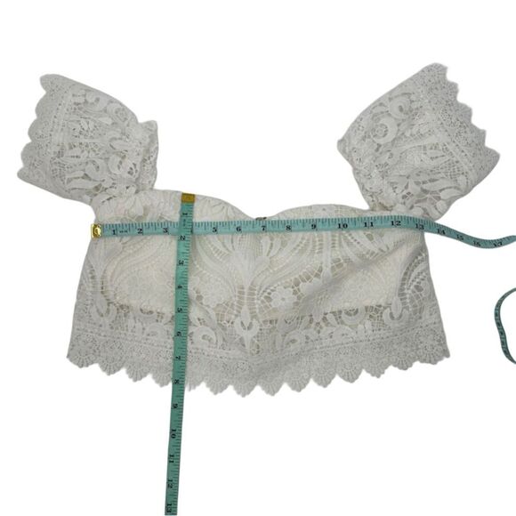 Velvi Crop Top and Crochet Lace Skirt Set White Size 2 - Picture 12 of 14